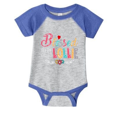 Blessed To Be Called Lollie Colorful Art Infant Baby Jersey Bodysuit