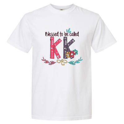 Blessed To Be Called Kk Colorful Grandma Garment-Dyed Heavyweight T-Shirt