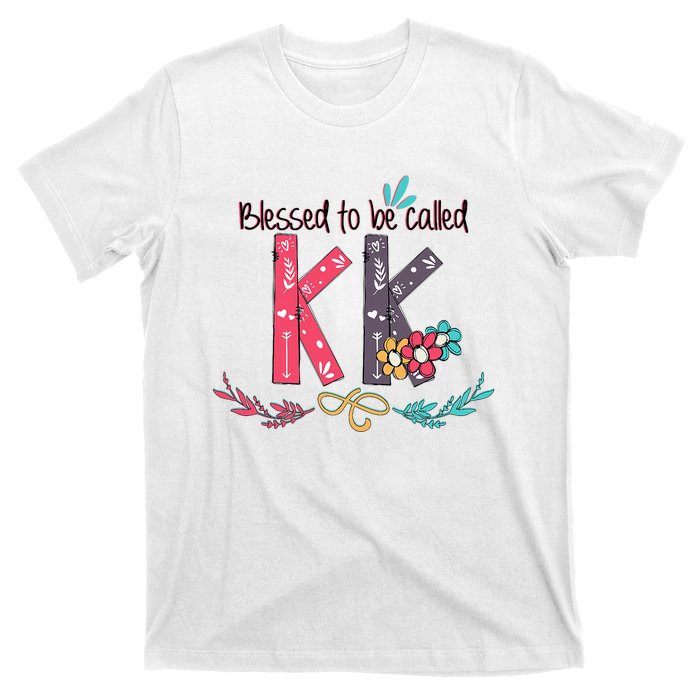 Blessed To Be Called Kk Colorful Grandma T-Shirt