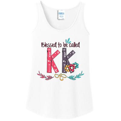 Blessed To Be Called Kk Colorful Grandma Ladies Essential Tank