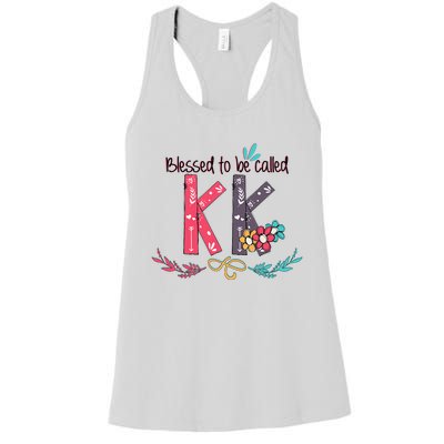 Blessed To Be Called Kk Colorful Grandma Women's Racerback Tank