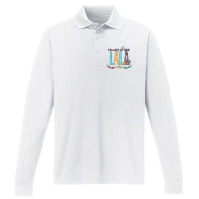 Blessed To Be Called Lala Colorful Grandma Performance Long Sleeve Polo