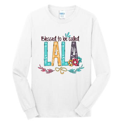 Blessed To Be Called Lala Colorful Grandma Tall Long Sleeve T-Shirt