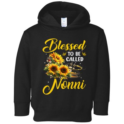 Blessed to be called Nonni Mother's Day Sunflower Lovers Toddler Hoodie