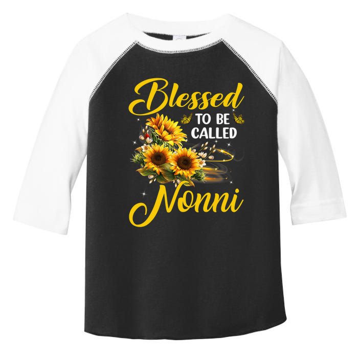 Blessed to be called Nonni Mother's Day Sunflower Lovers Toddler Fine Jersey T-Shirt