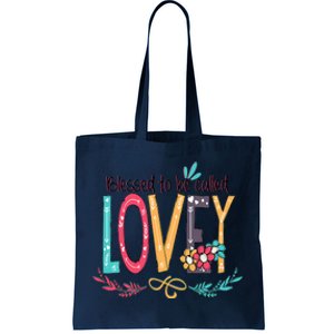 Blessed To Be Called Lovey Colorful Grandma Tote Bag