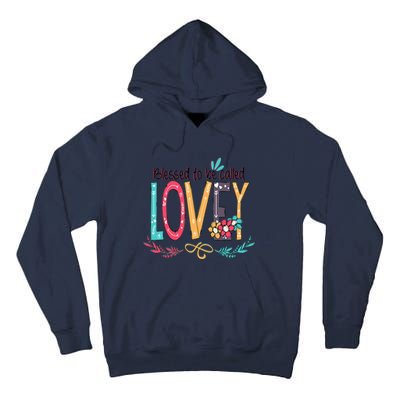 Blessed To Be Called Lovey Colorful Grandma Tall Hoodie