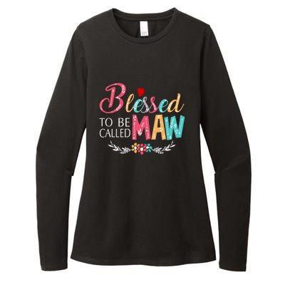 Blessed To Be Called Maw Colorful Art Womens CVC Long Sleeve Shirt