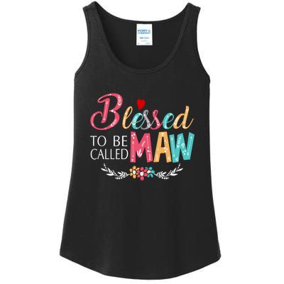 Blessed To Be Called Maw Colorful Art Ladies Essential Tank