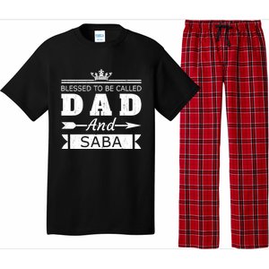 Blessed To Be Called Dad And Saba Grandpa Gift Pajama Set