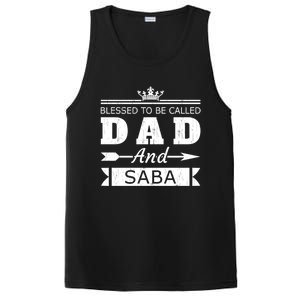 Blessed To Be Called Dad And Saba Grandpa Gift PosiCharge Competitor Tank