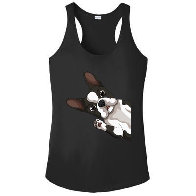 Boston Terrier Bostie Dog Ladies PosiCharge Competitor Racerback Tank