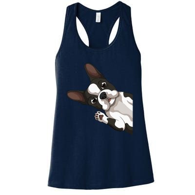 Boston Terrier Bostie Dog Women's Racerback Tank