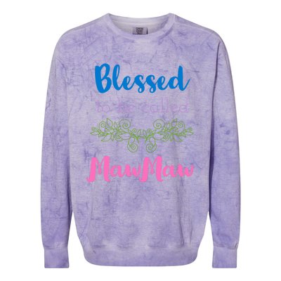 Blessed To Be Called Mawmaw MotherS Day Colorblast Crewneck Sweatshirt