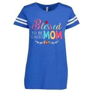 Blessed To Be Called Mom Colorful Art Enza Ladies Jersey Football T-Shirt