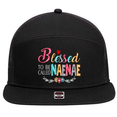 Blessed To Be Called Naenae Colorful Art 7 Panel Mesh Trucker Snapback Hat