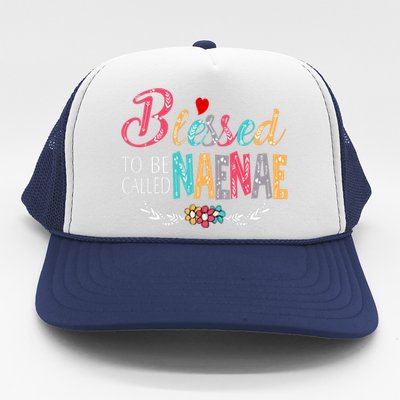 Blessed To Be Called Naenae Colorful Art Trucker Hat