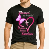 Blessed To Be Called Breast Cancer Survivor Butterfly Heart Cooling Performance Crew T-Shirt