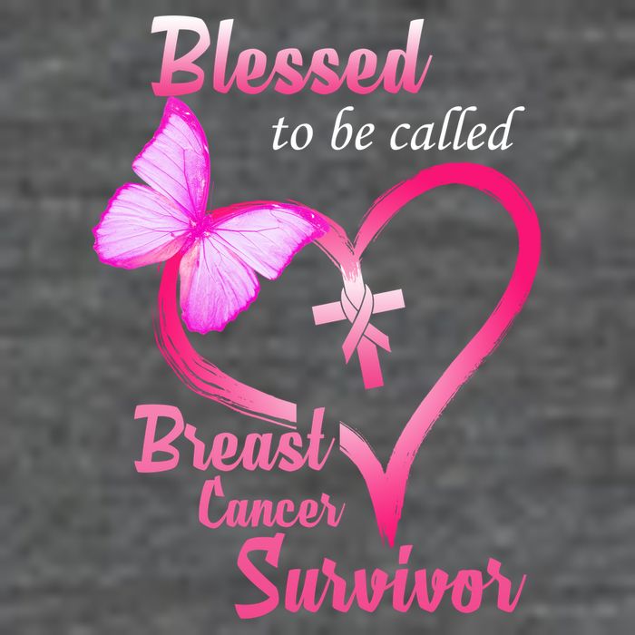 Blessed To Be Called Breast Cancer Survivor Butterfly Heart Backpack