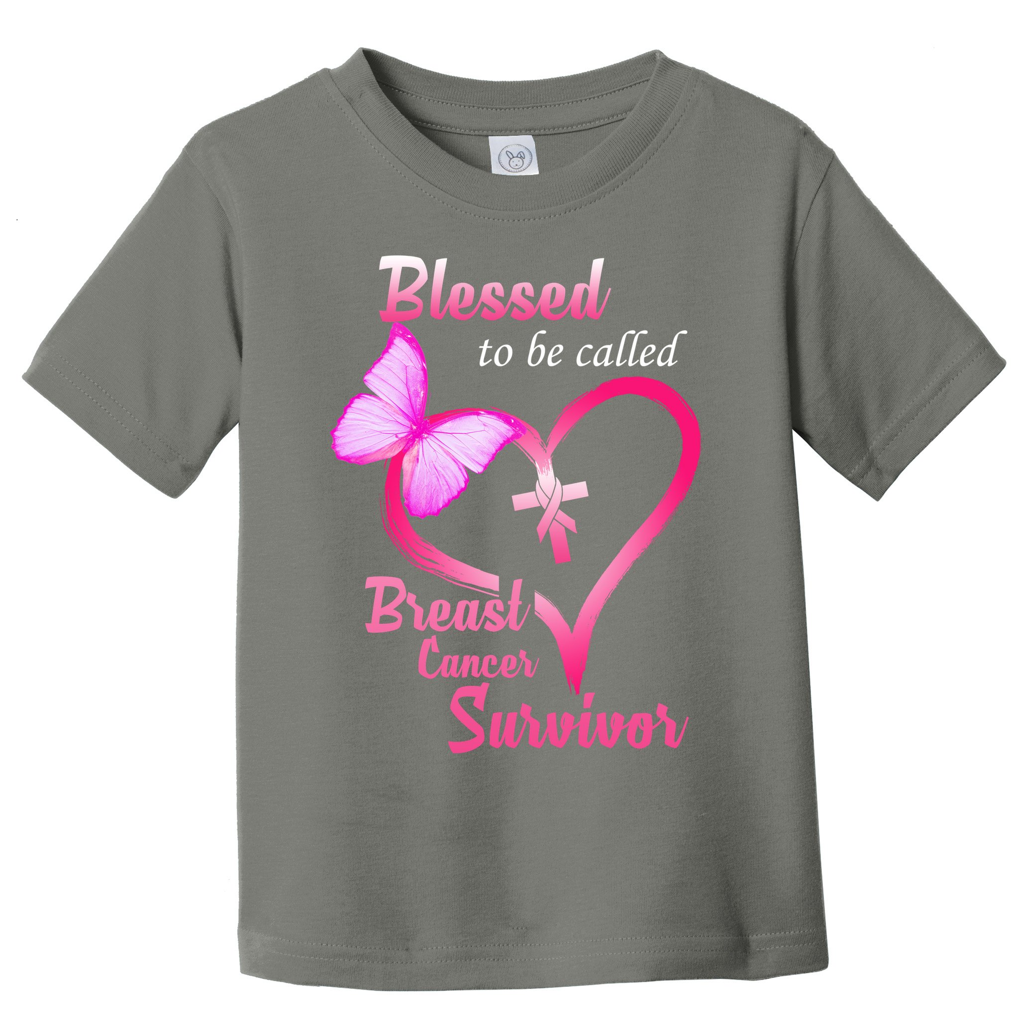 Blessed To Be Called Breast Cancer Survivor Butterfly Heart Toddler T-Shirt