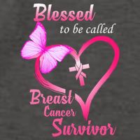 Blessed To Be Called Breast Cancer Survivor Butterfly Heart Vector Backpack