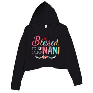 Blessed To Be Called Nani Colorful Art Crop Fleece Hoodie