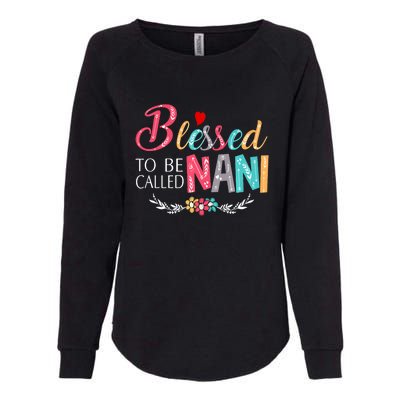 Blessed To Be Called Nani Colorful Art Womens California Wash Sweatshirt