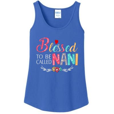 Blessed To Be Called Nani Colorful Art Ladies Essential Tank