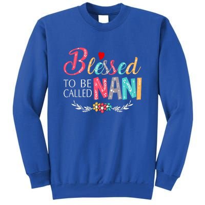 Blessed To Be Called Nani Colorful Art Tall Sweatshirt