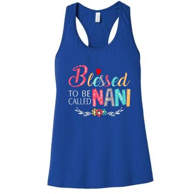 Blessed To Be Called Nani Colorful Art Women's Racerback Tank