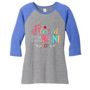 Blessed To Be Called Nani Colorful Art Women's Tri-Blend 3/4-Sleeve Raglan Shirt