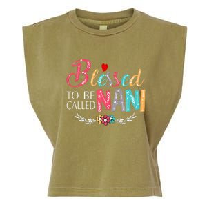 Blessed To Be Called Nani Colorful Art Garment-Dyed Women's Muscle Tee