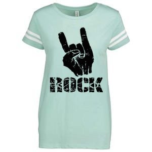 Born To Be Rock Star Hand Horns Enza Ladies Jersey Football T-Shirt