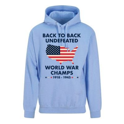 Back To Back Undefeated World War Champs Unisex Surf Hoodie