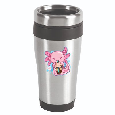 Boba Tea Bubble Tea Milk Tea Anime Axolotl  16oz Travel Tumbler