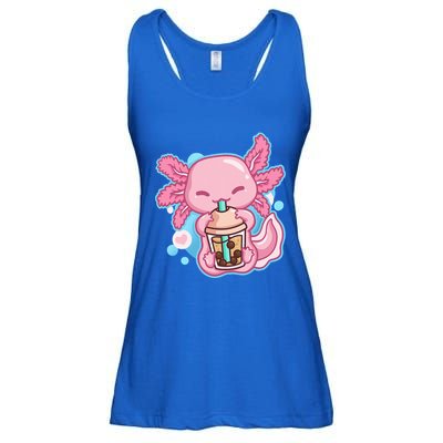 Boba Tea Bubble Tea Milk Tea Anime Axolotl  Ladies Essential Flowy Tank
