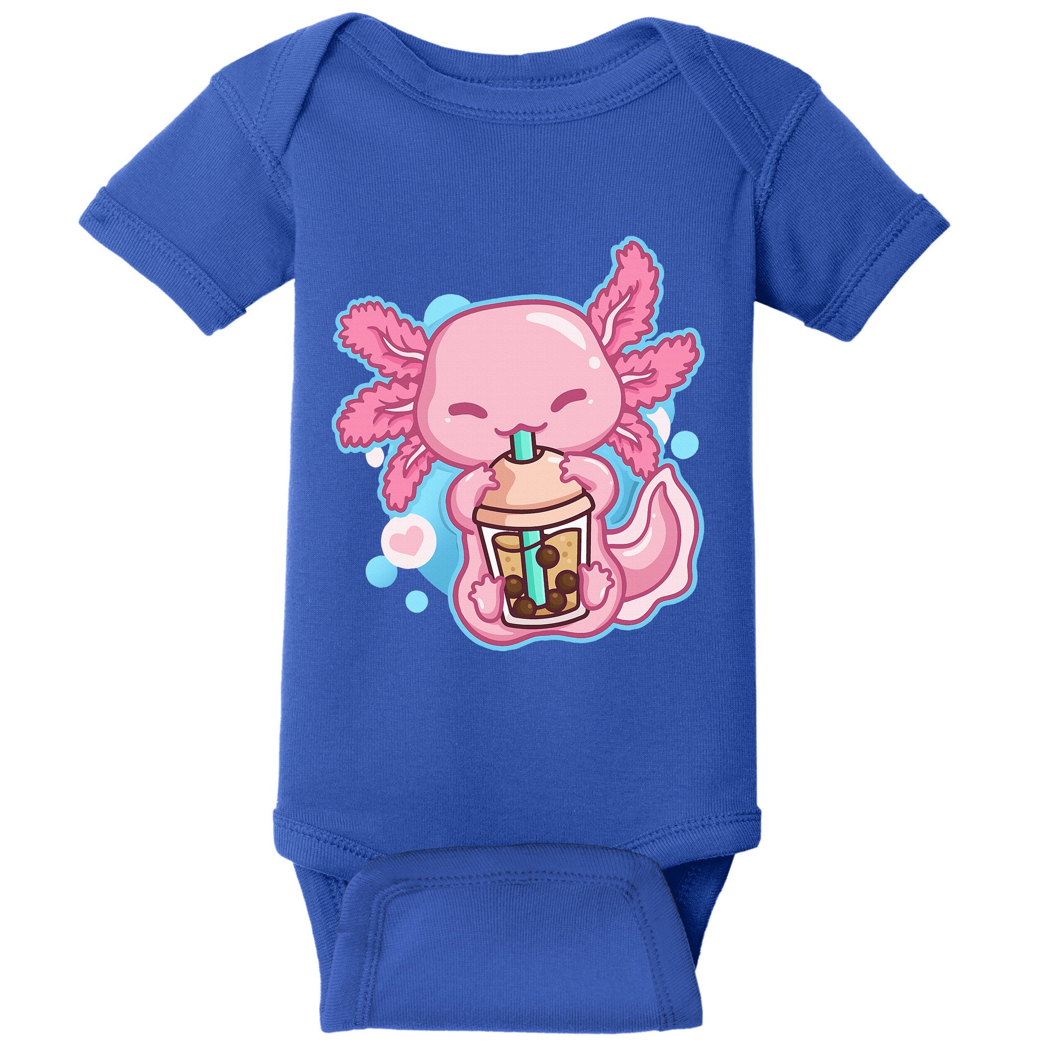 Boba Tea Bubble Tea Milk Tea Anime Axolotl  Baby Bodysuit