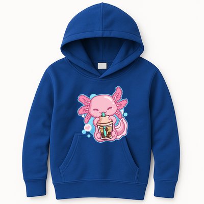 Boba Tea Bubble Tea Milk Tea Anime Axolotl  Kids Hoodie