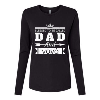 Blessed To Be Called Dad And Vovo Grandpa Cute Gift Womens Cotton Relaxed Long Sleeve T-Shirt