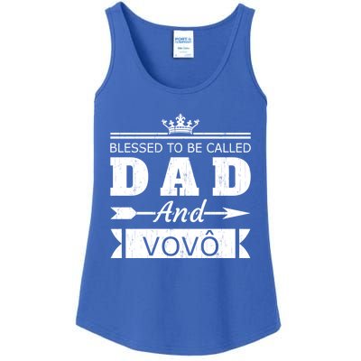 Blessed To Be Called Dad And Vovo Grandpa Cute Gift Ladies Essential Tank