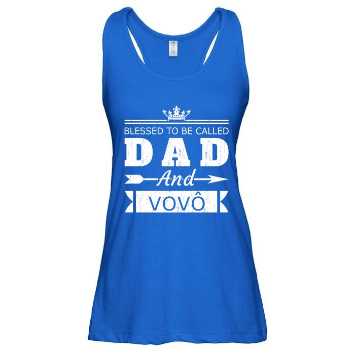 Blessed To Be Called Dad And Vovo Grandpa Cute Gift Ladies Essential Flowy Tank