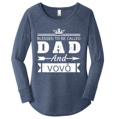 Blessed To Be Called Dad And Vovo Grandpa Cute Gift Women's Perfect Tri Tunic Long Sleeve Shirt