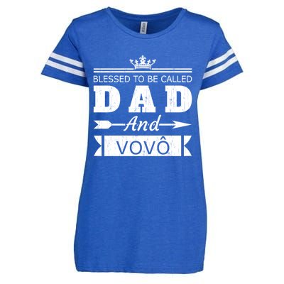 Blessed To Be Called Dad And Vovo Grandpa Cute Gift Enza Ladies Jersey Football T-Shirt