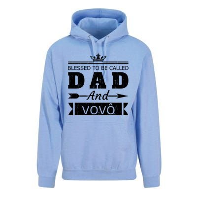 Blessed To Be Called Dad And Vovo Grandpa Cute Gift Unisex Surf Hoodie