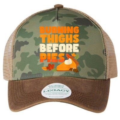 Burning Thighs Before Pies Thanksgiving Turkey Running Trot Legacy Tie Dye Trucker Hat