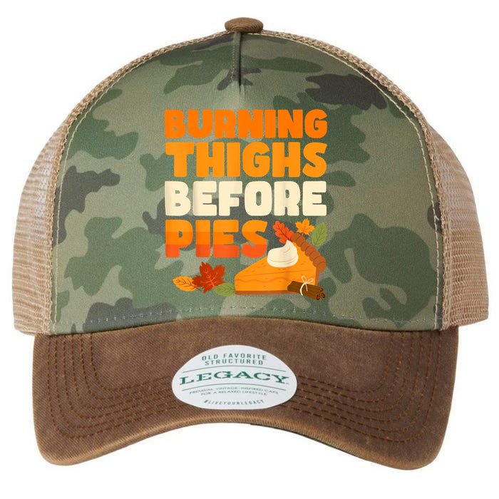 Burning Thighs Before Pies Thanksgiving Turkey Running Trot Legacy Tie Dye Trucker Hat