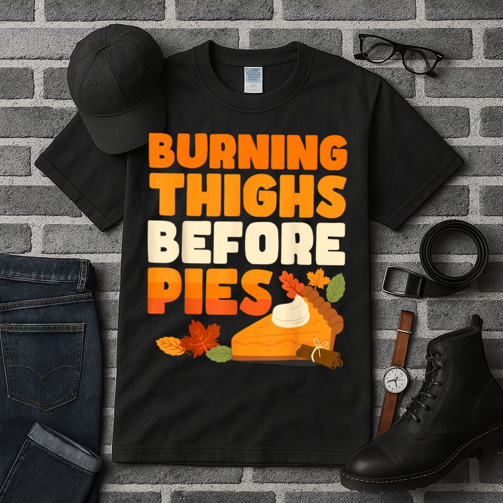 Burning Thighs Before Pies Thanksgiving Turkey Running Trot Tall T-Shirt