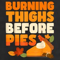Burning Thighs Before Pies Thanksgiving Turkey Running Trot 15oz Campfire Ceramic Mug