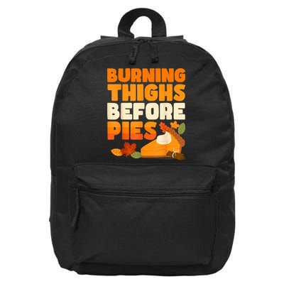 Burning Thighs Before Pies Thanksgiving Turkey Running Trot 16 in Basic Backpack
