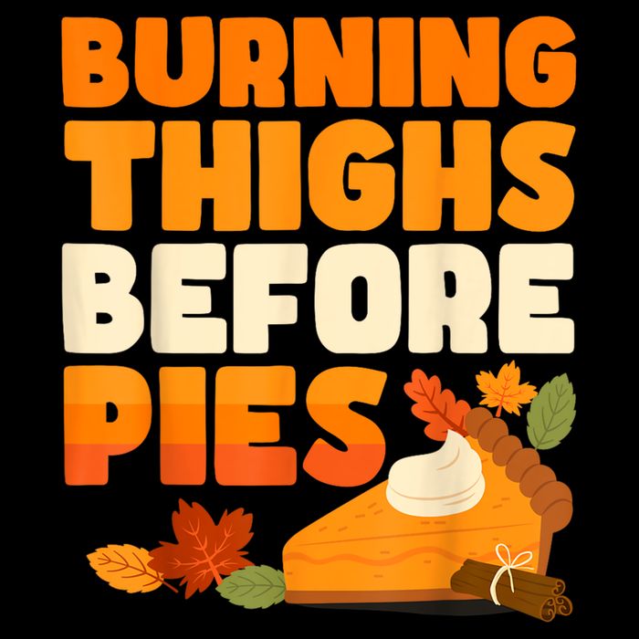 Burning Thighs Before Pies Thanksgiving Turkey Running Trot Short Acrylic Beanie